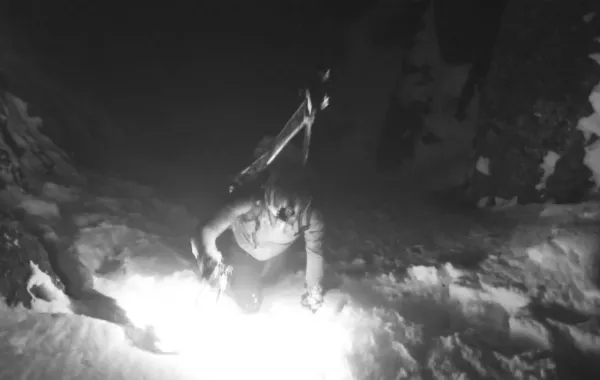 Noční skialpový výšlap v Krkonoších